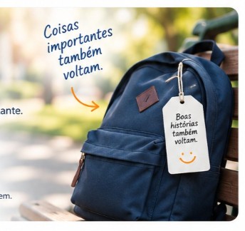 Mochila no banco — coisas importantes também voltam
