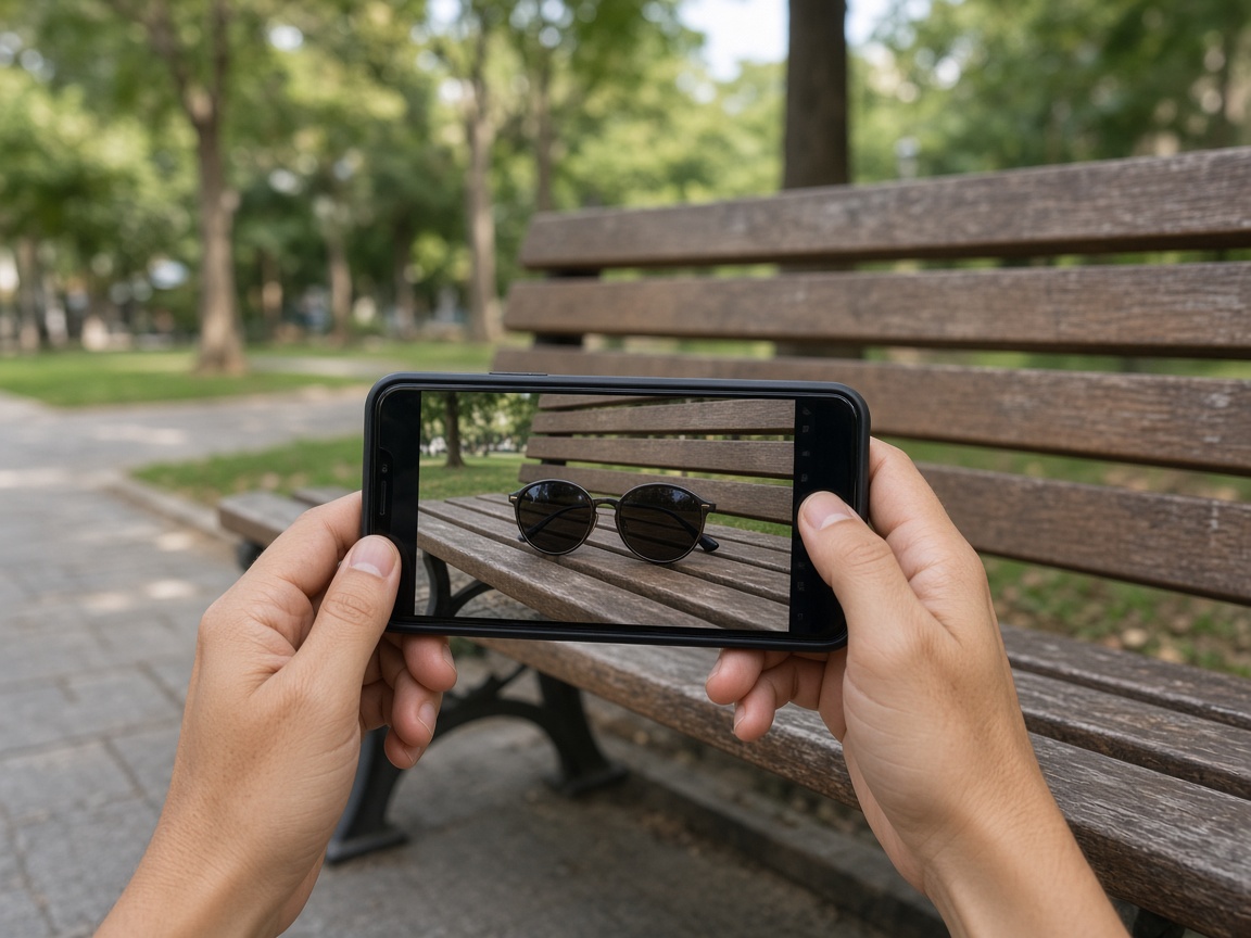 Pessoa fotografando um objeto com o celular